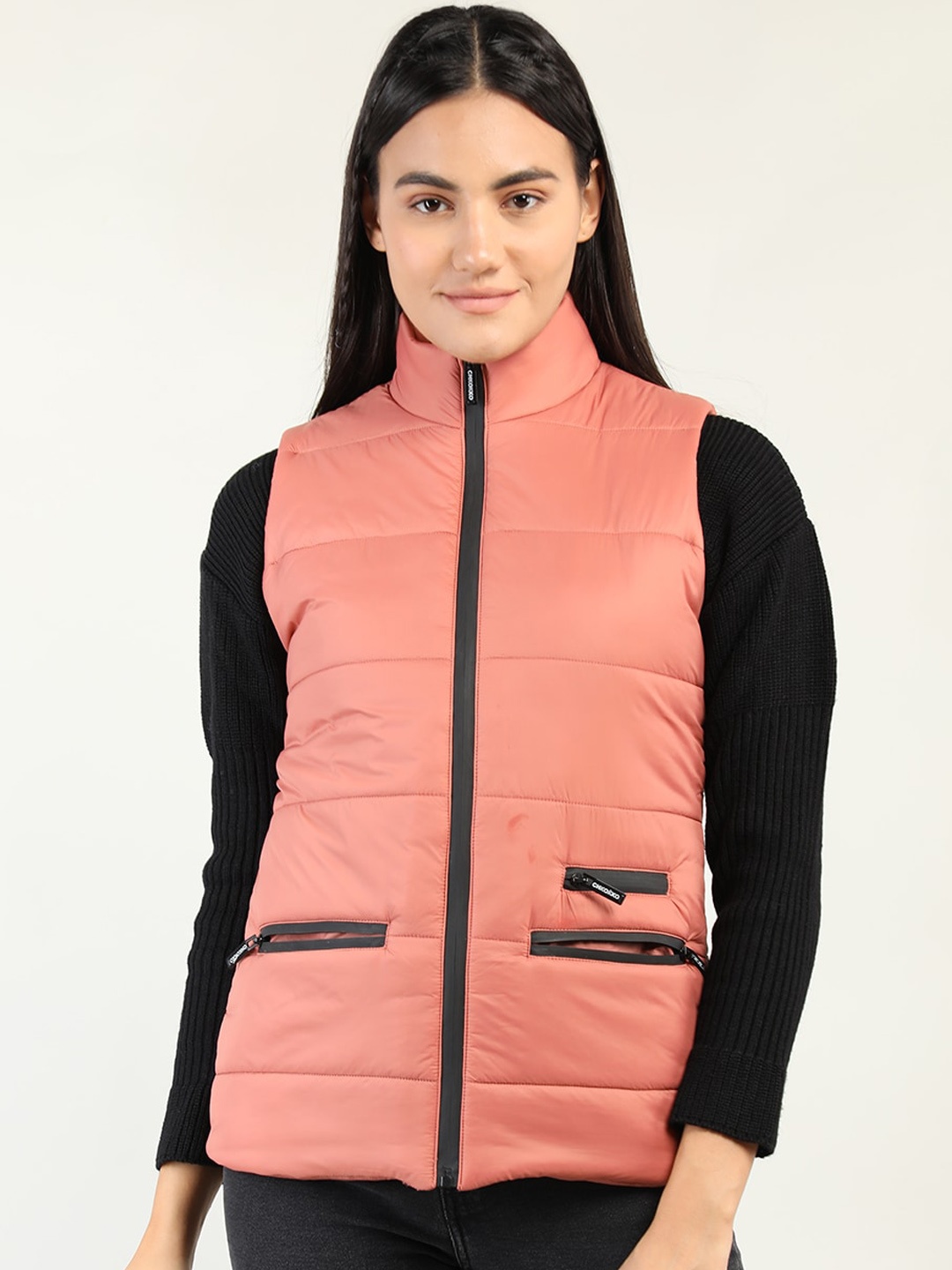 

CHKOKKO Women Coral Lightweight Longline Outdoor Padded Jacket