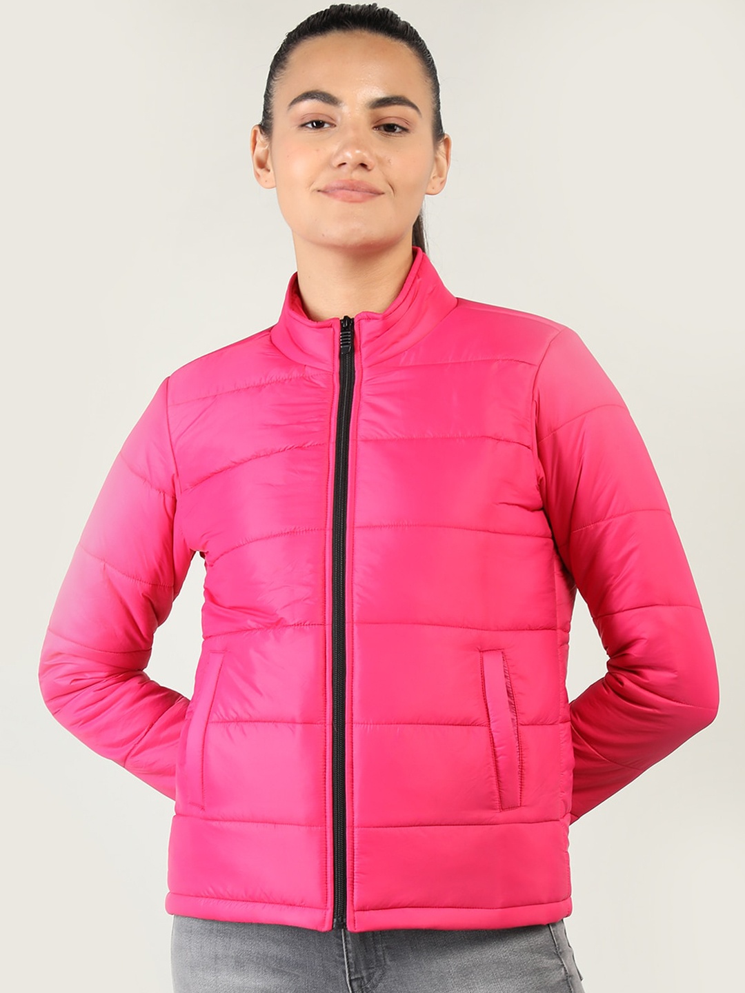 

CHKOKKO Women Pink Lightweight Outdoor Padded Jacket
