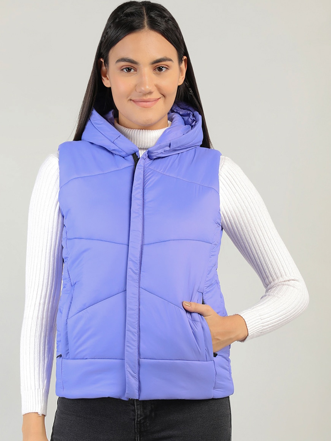 

CHKOKKO Women Lavender Lightweight Outdoor Padded Jacket