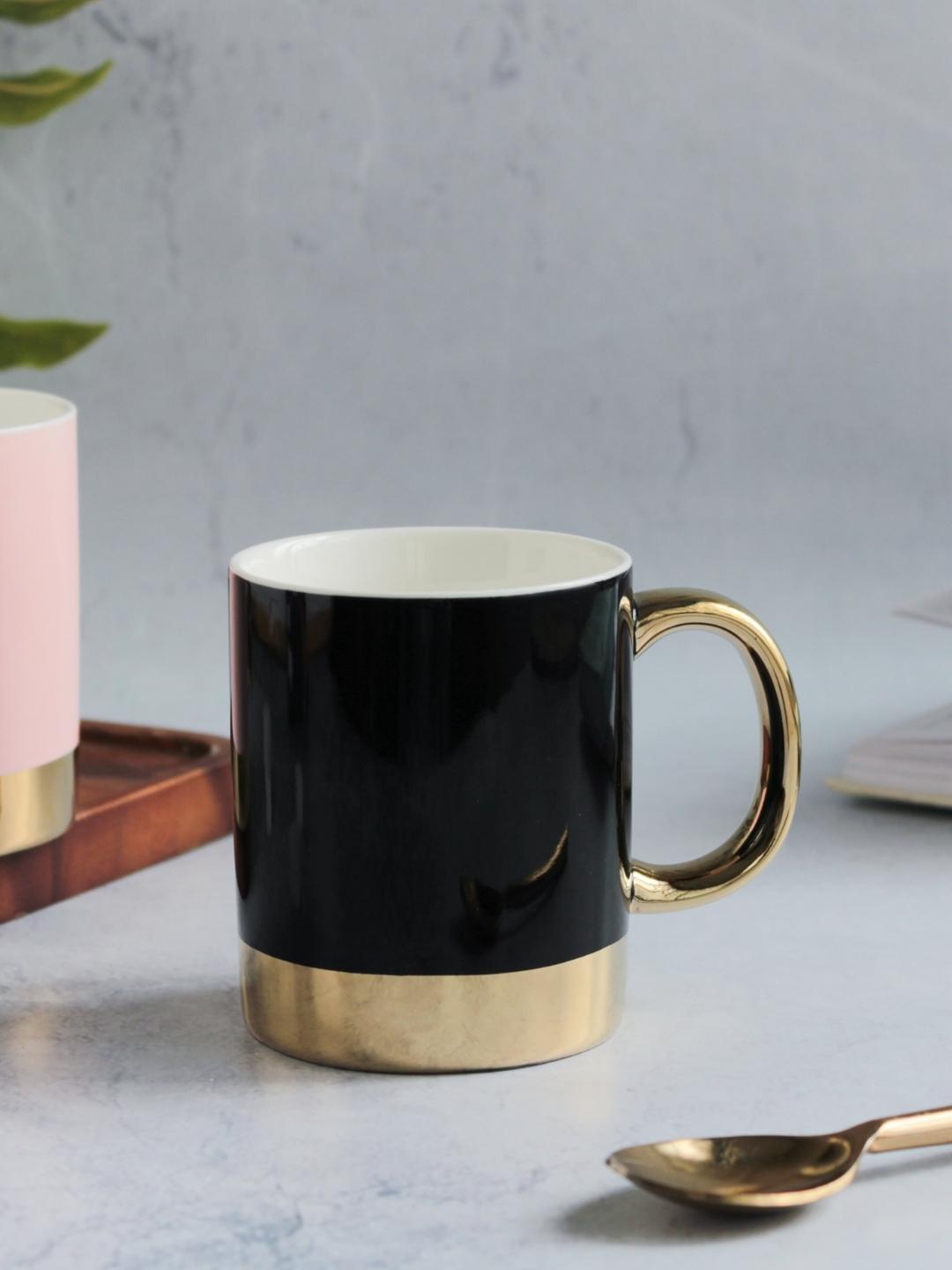 

Nestasia Black & Gold Ceramic Glossy Mug