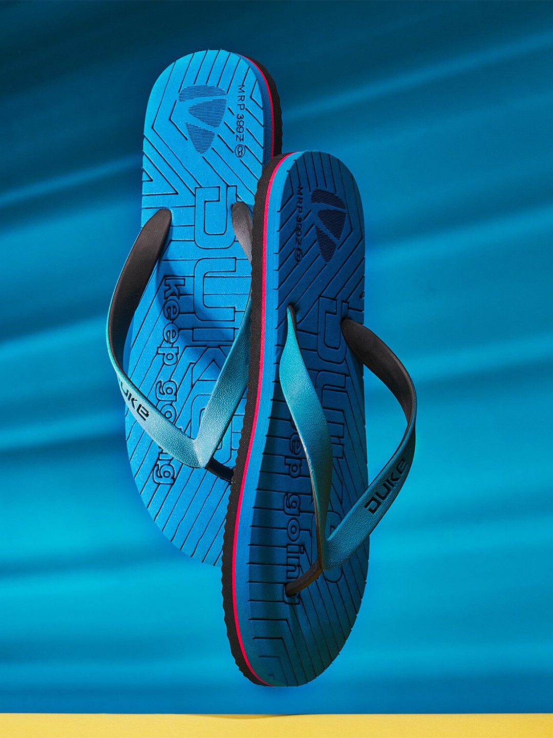 

Duke Men Blue & Black Thong Flip-Flops