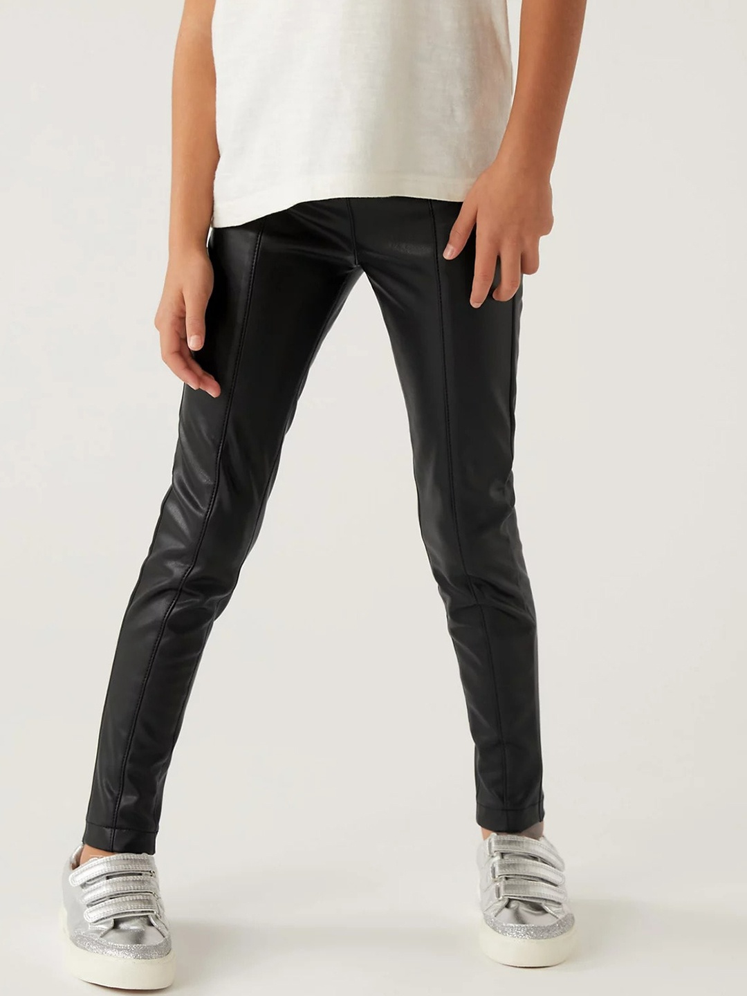 

Marks & Spencer Girls Black Solid Leggings