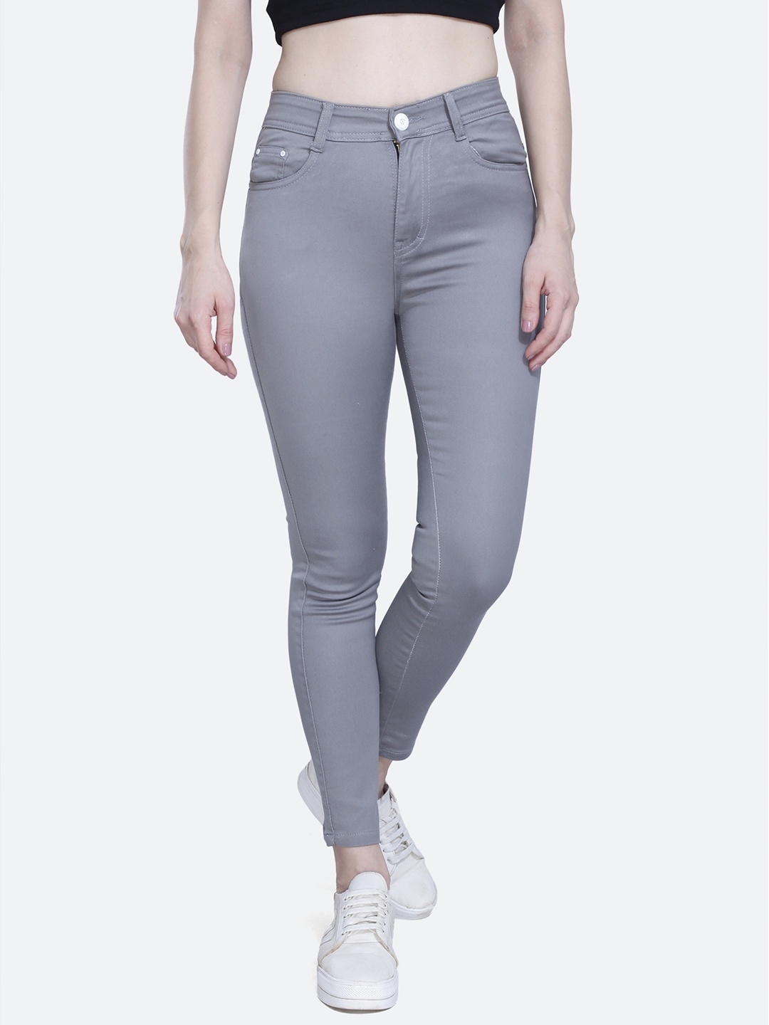 

FCK-3 Women Grey Frisky Relaxed Fit High-Rise Stretchable Cotton Jeans