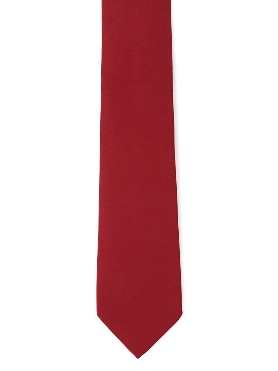 

Van Heusen Men Maroon Solid Skinny Tie