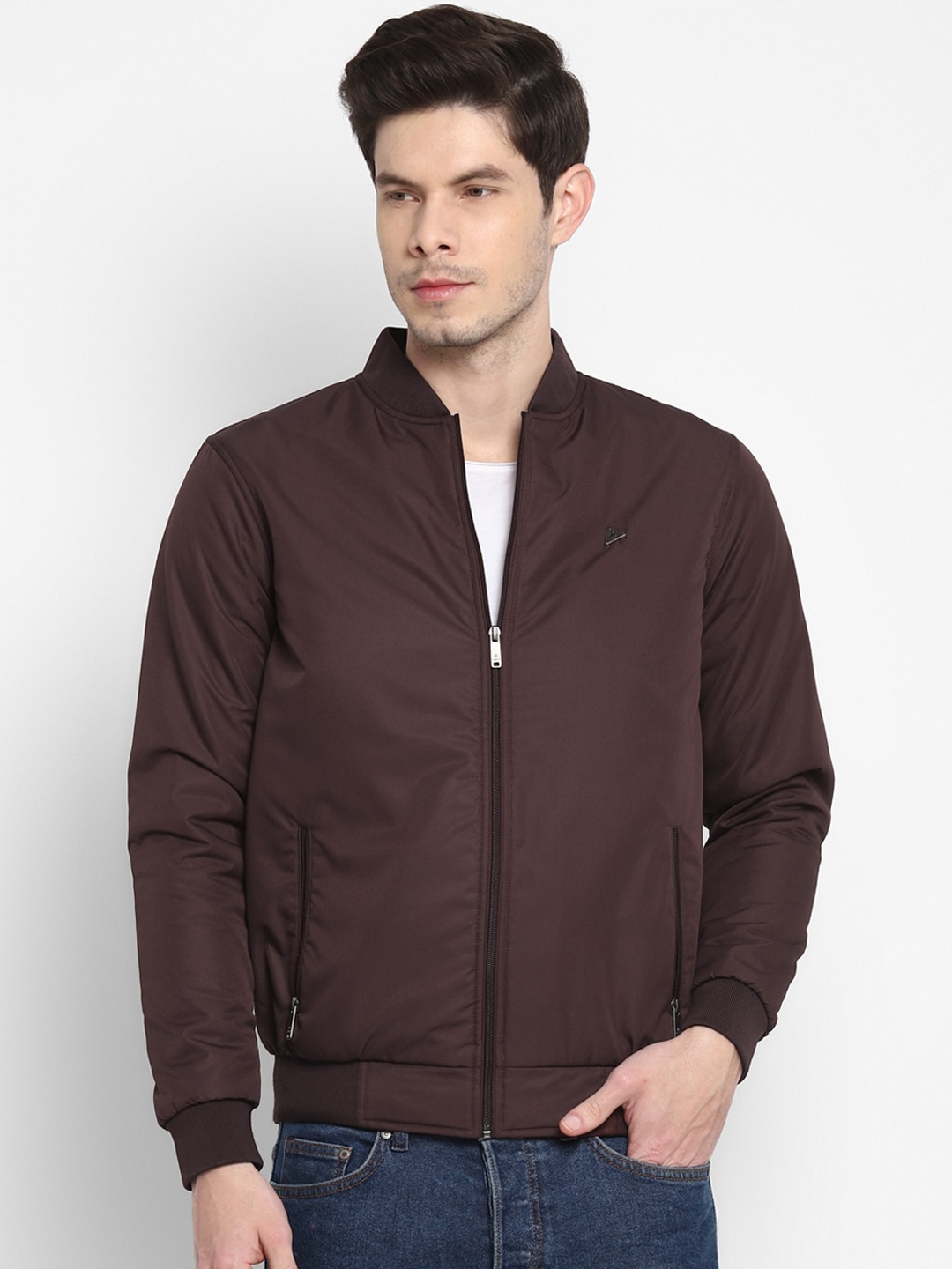 

Turtle Men Maroon Cotton Windcheater Bomber Jacket