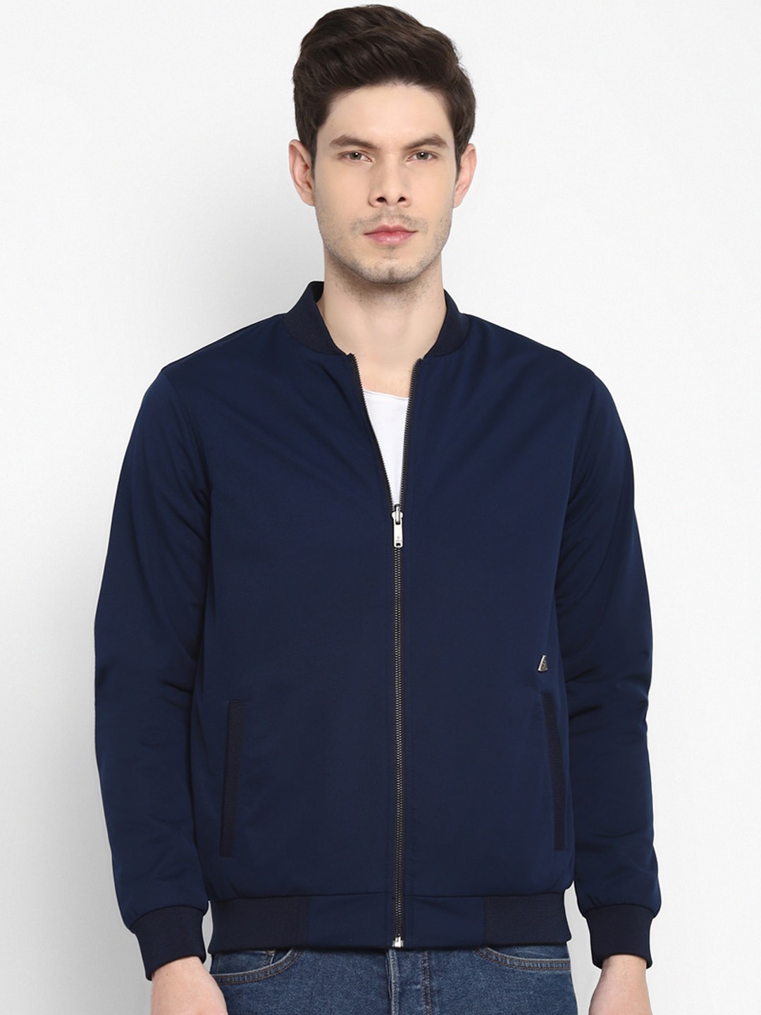 

Turtle Men Black Cotton Reversible Bomber Jacket