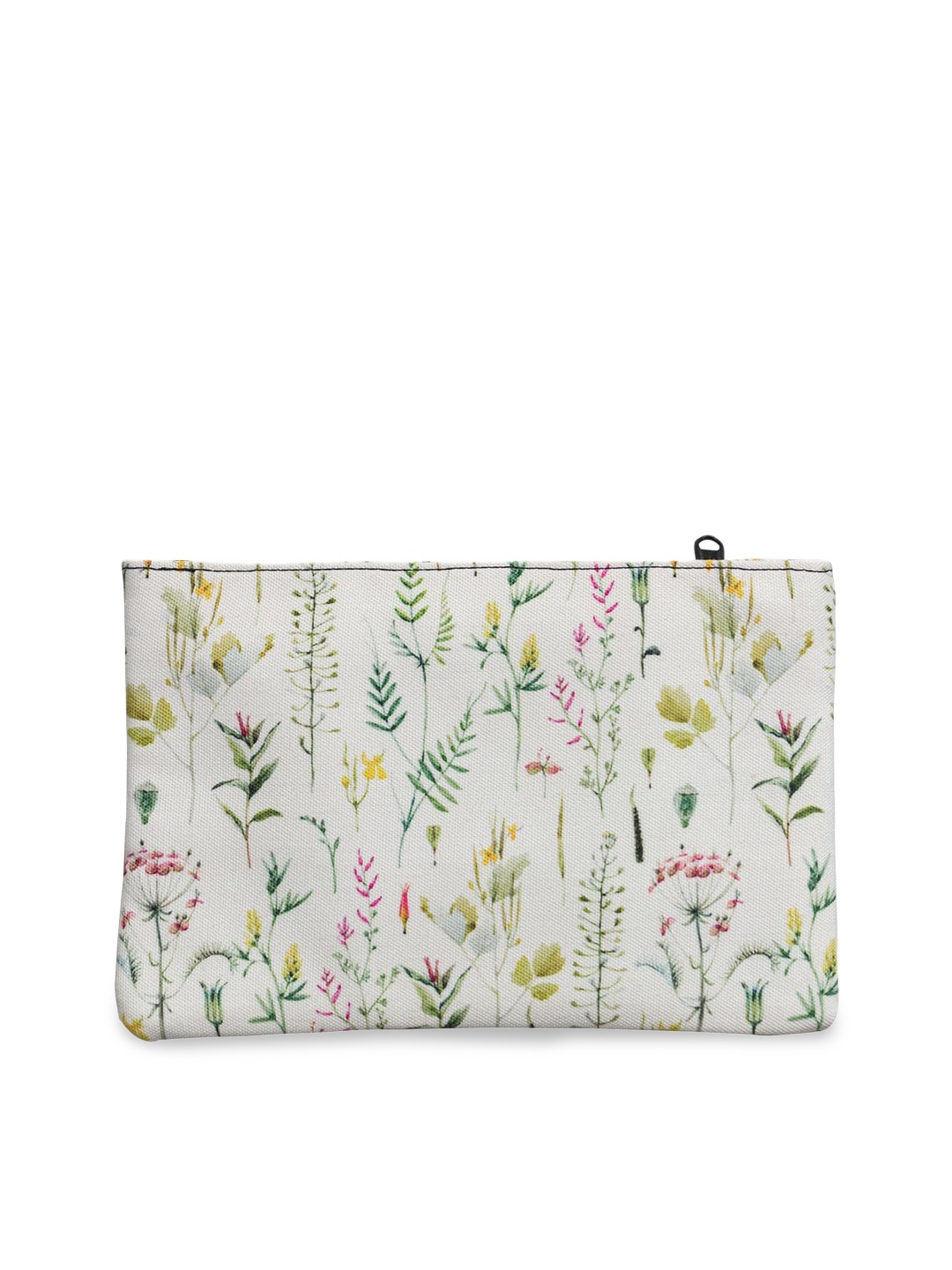 

BandBox Women Off White & Pink Floral Printed Zip Detail PU Envelope