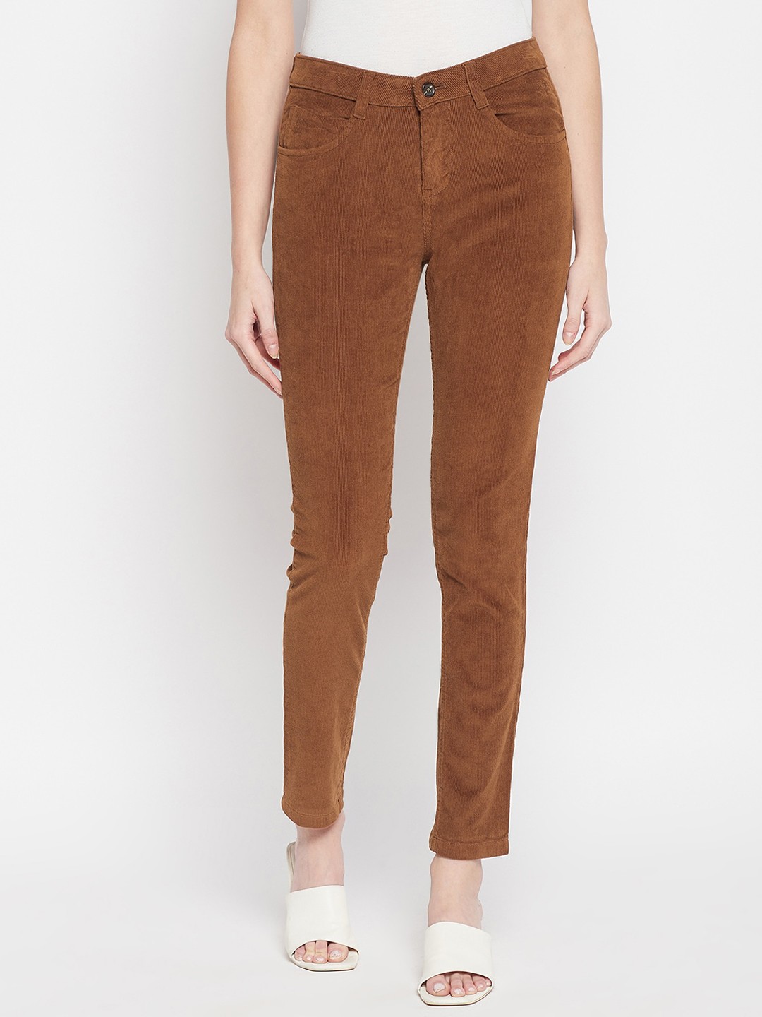 

Crozo By Cantabil Women Orange Trouser