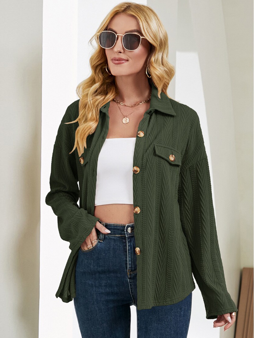 

BoStreet Women Green Tailored Jacket