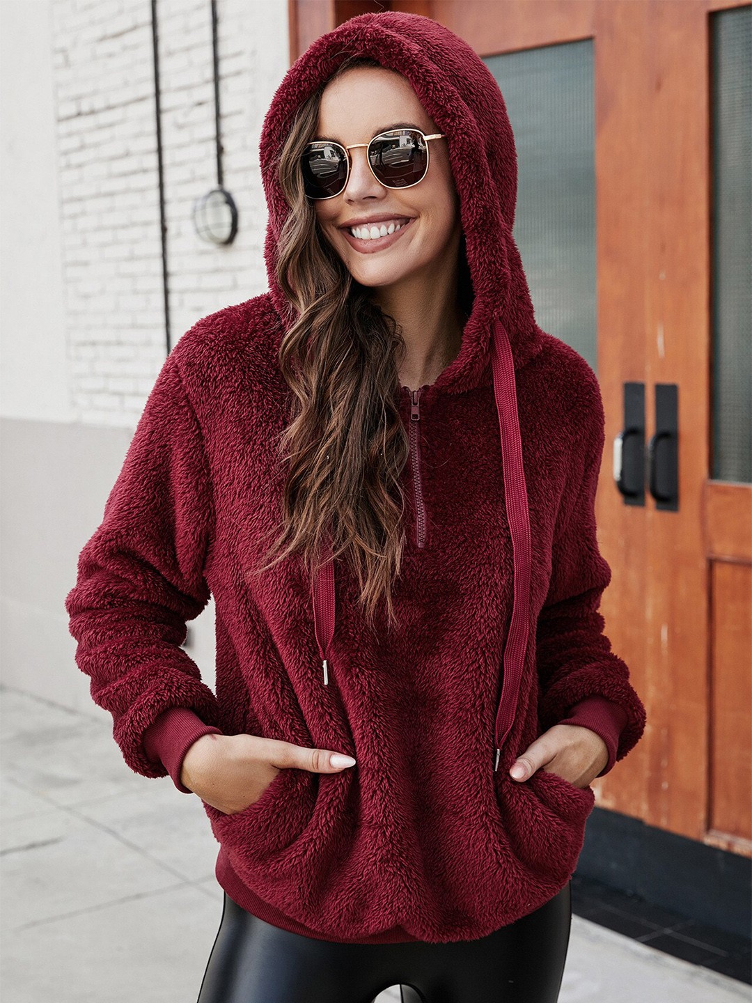 

BoStreet Women Maroon Hooded Pullover
