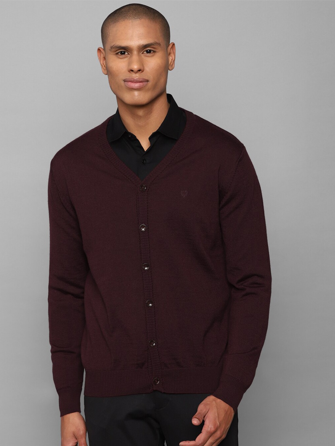 

Allen Solly Men Maroon Cardigan Sweater
