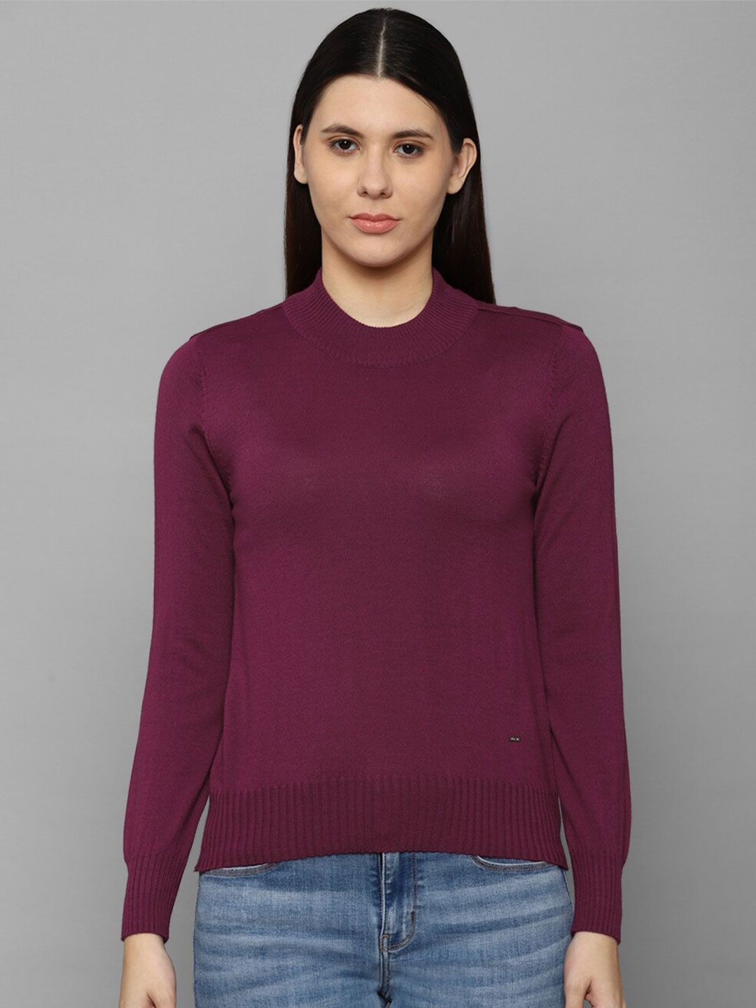 

Allen Solly Woman Women Purple Solid Pullover