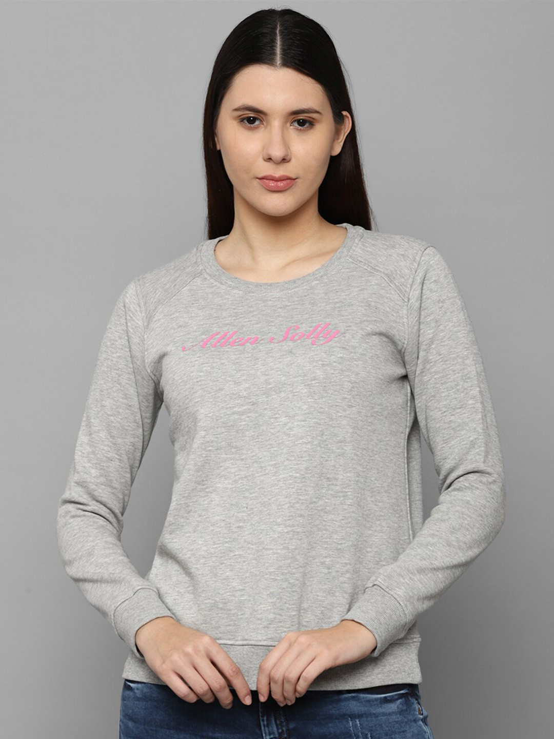 

Allen Solly Woman Women Grey Solid Pullover