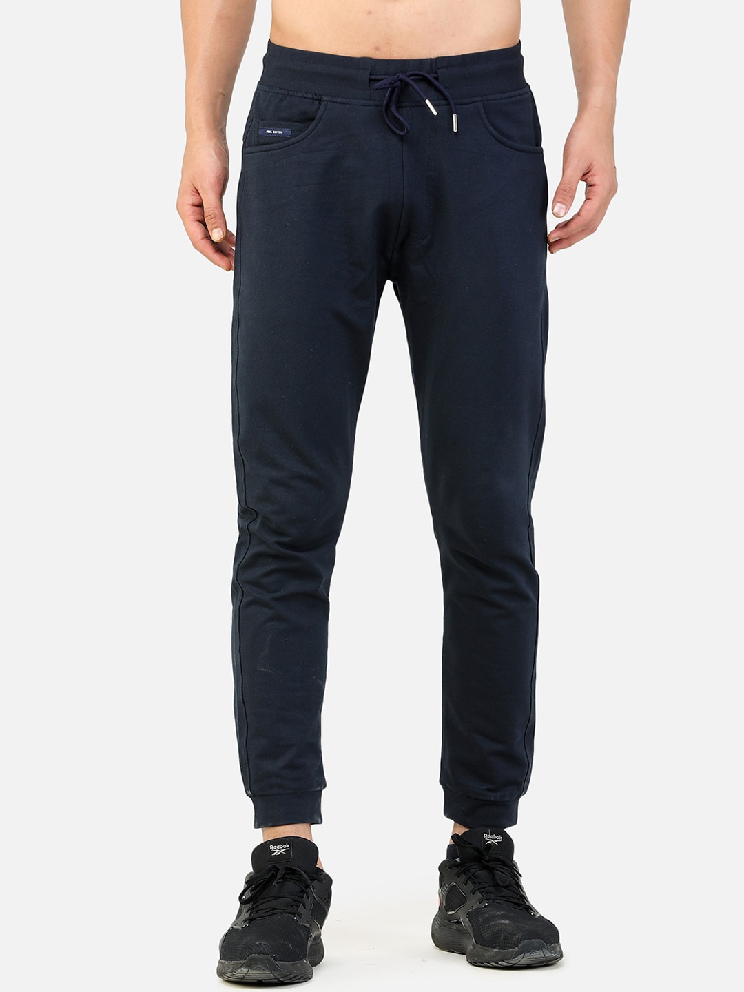 

COLVYNHARRIS JEANS Men Navy Blue Soild Regular- Fit Track Pant