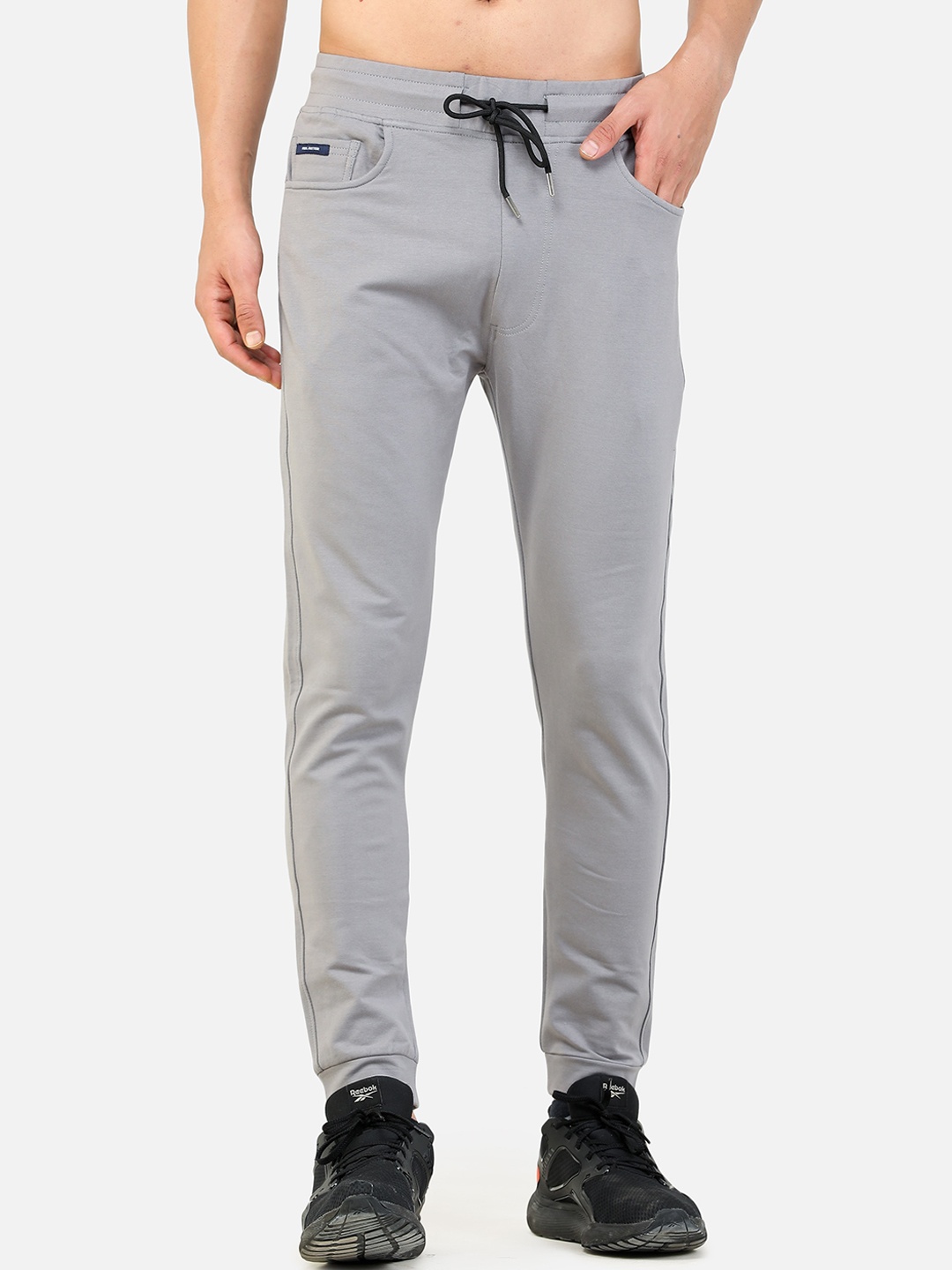 

COLVYNHARRIS JEANS Men Grey Solid Cotton Joggers