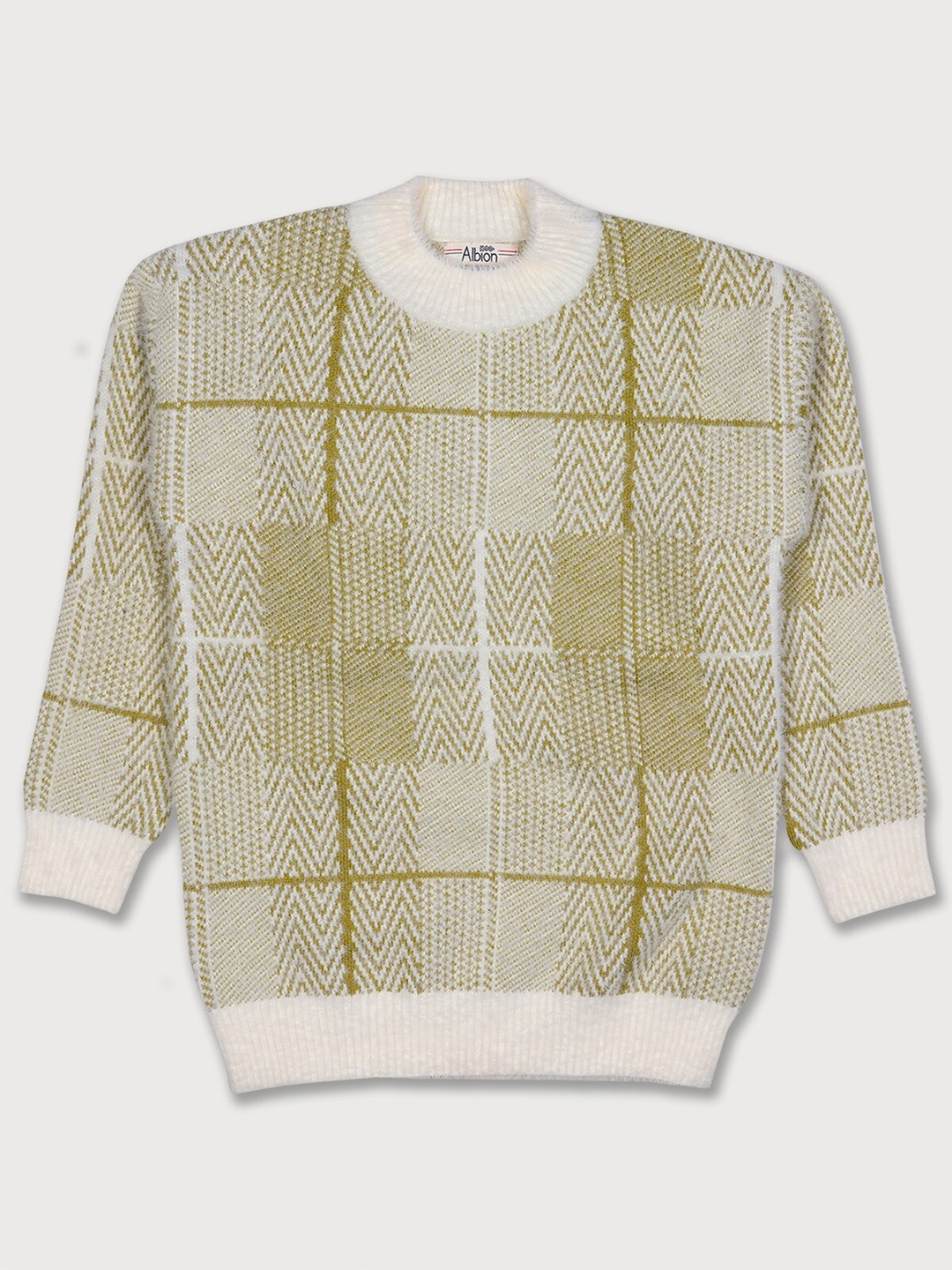 

Albion Boys Green & Off White Geometric Printed Sweatshirt