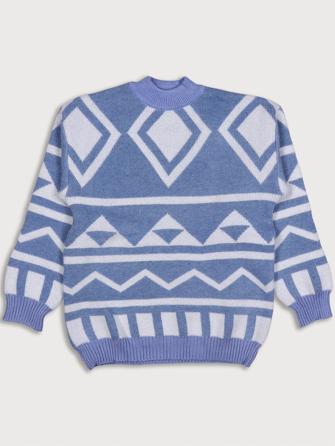 

Albion Boys Blue Geometric Printed Round Neck Sweatshirt