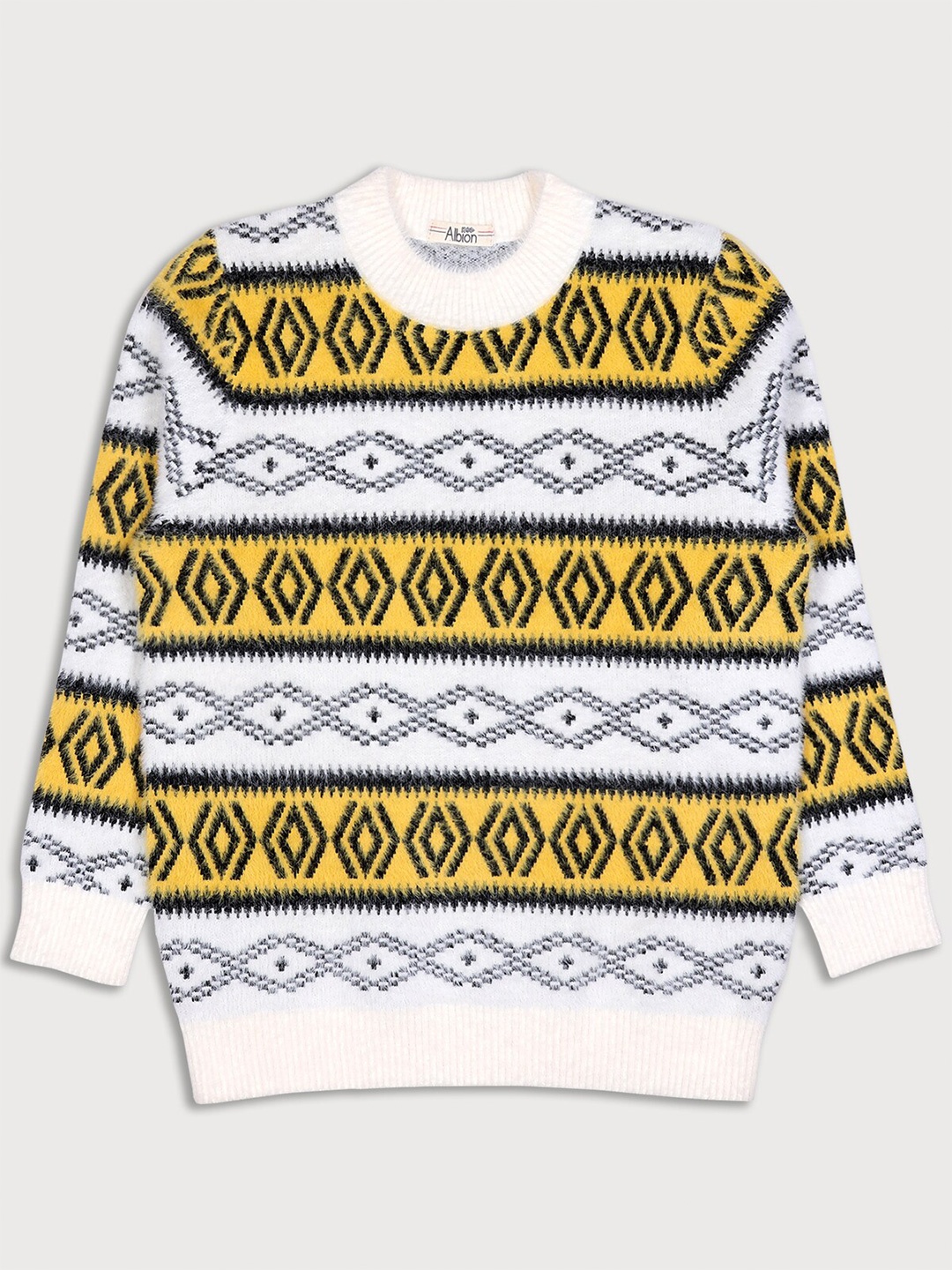 

Albion Boys White Tribal Printed Sweatshirt