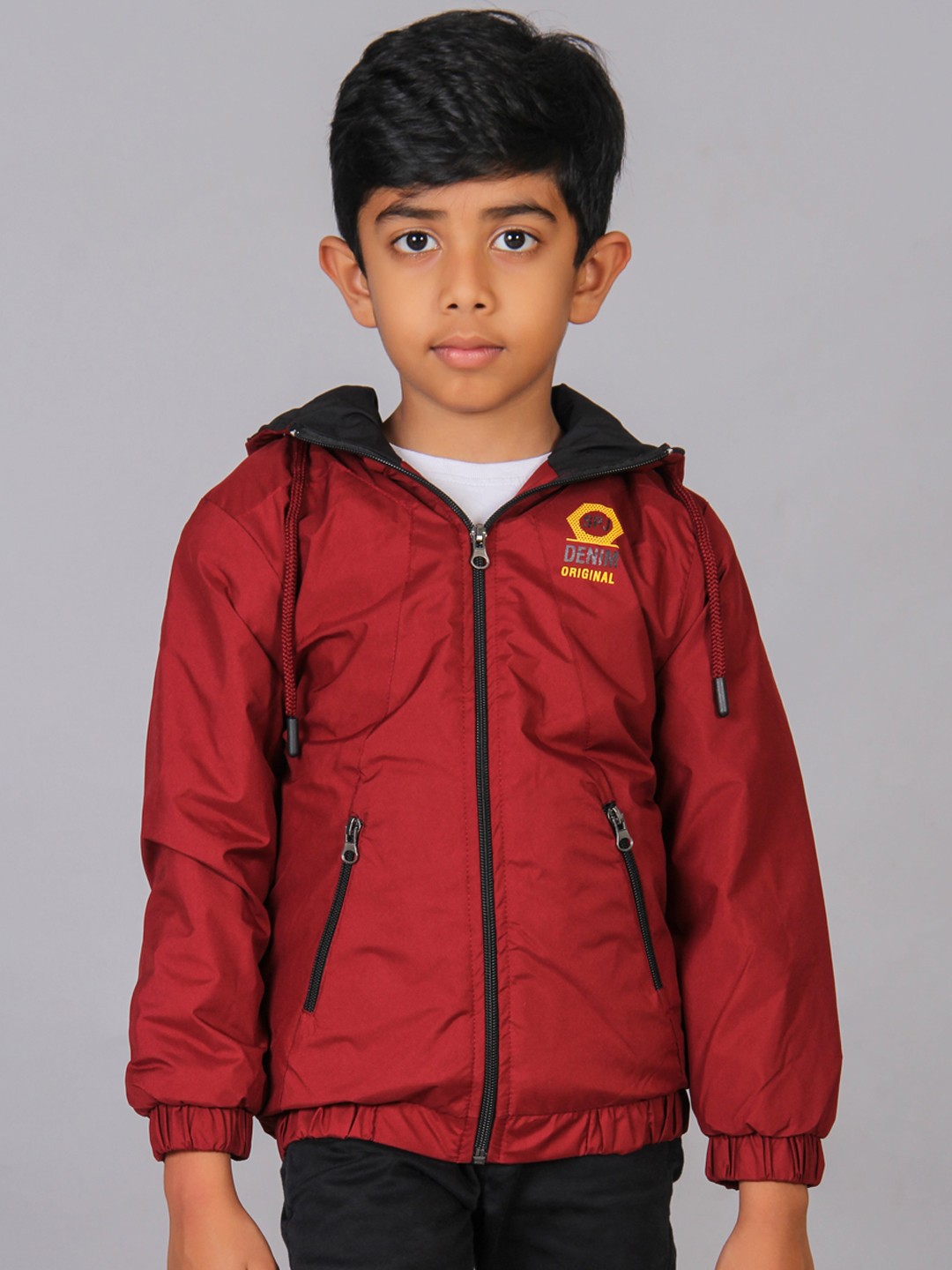 

Toonyport Boys Maroon Black Sporty Jacket