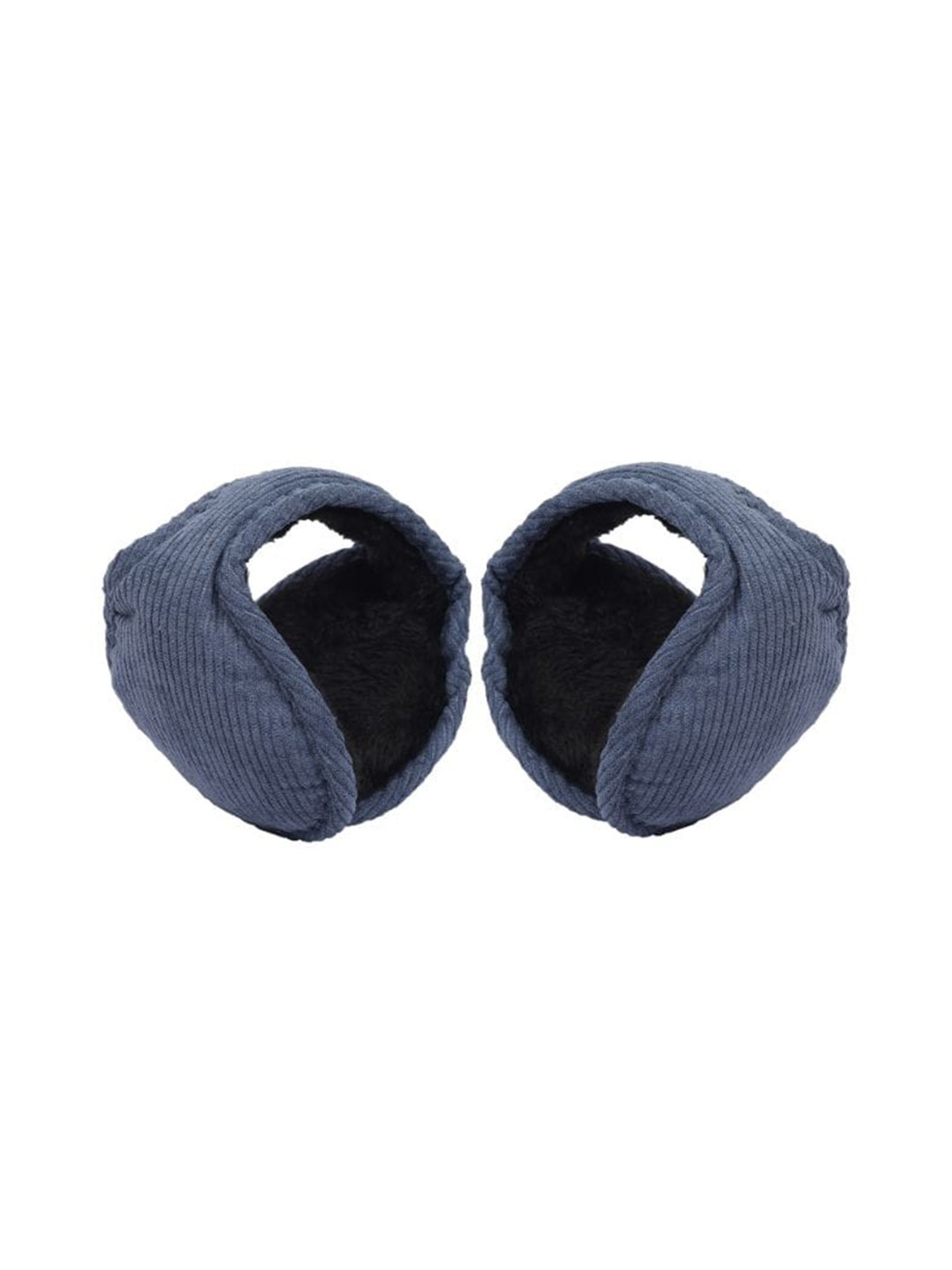 

FabSeasons Unisex Blue Set Of 2 Corduroy Over Head Ear Mufflers