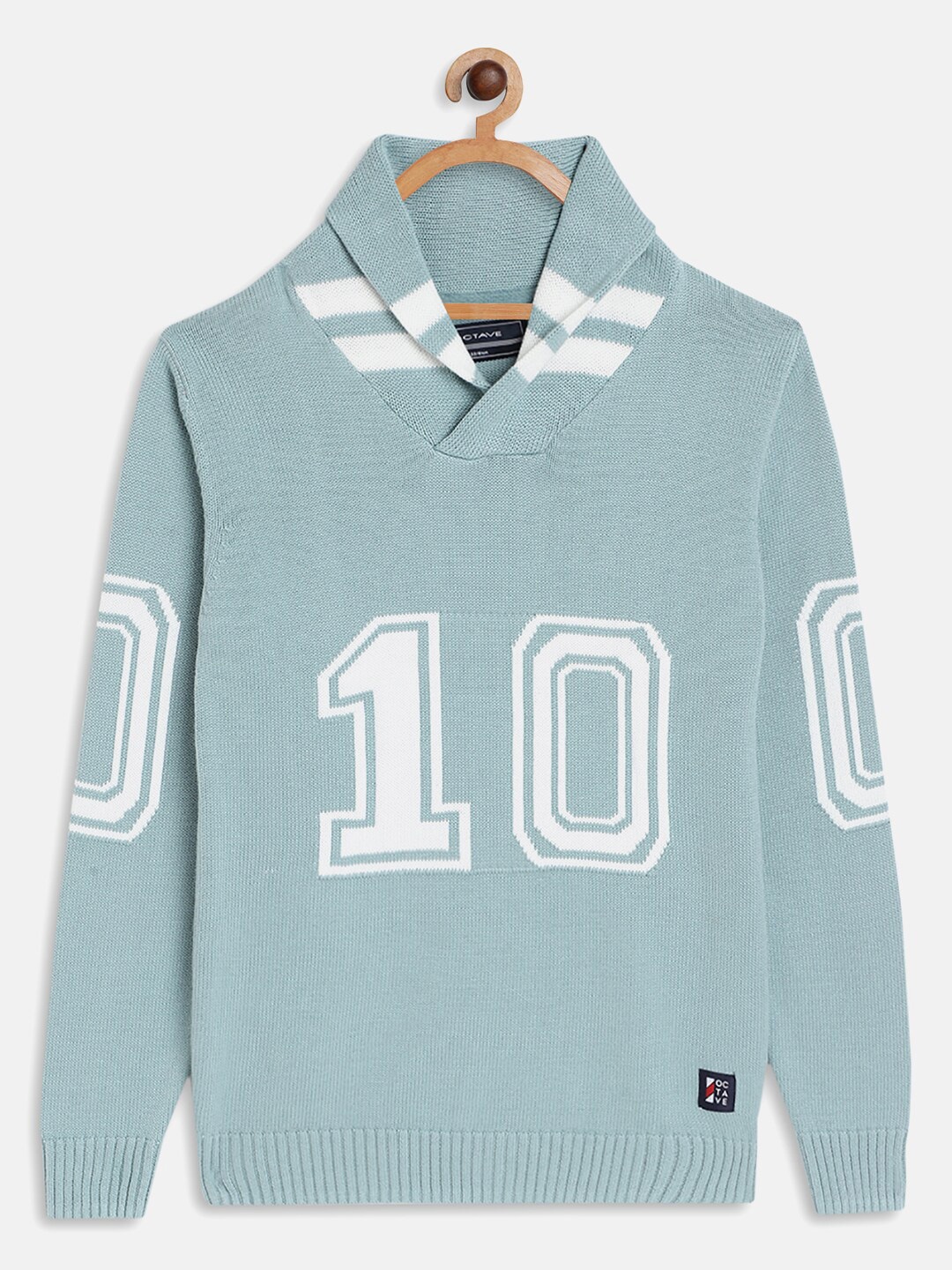 

Octave Boys Blue & White Printed Pullover