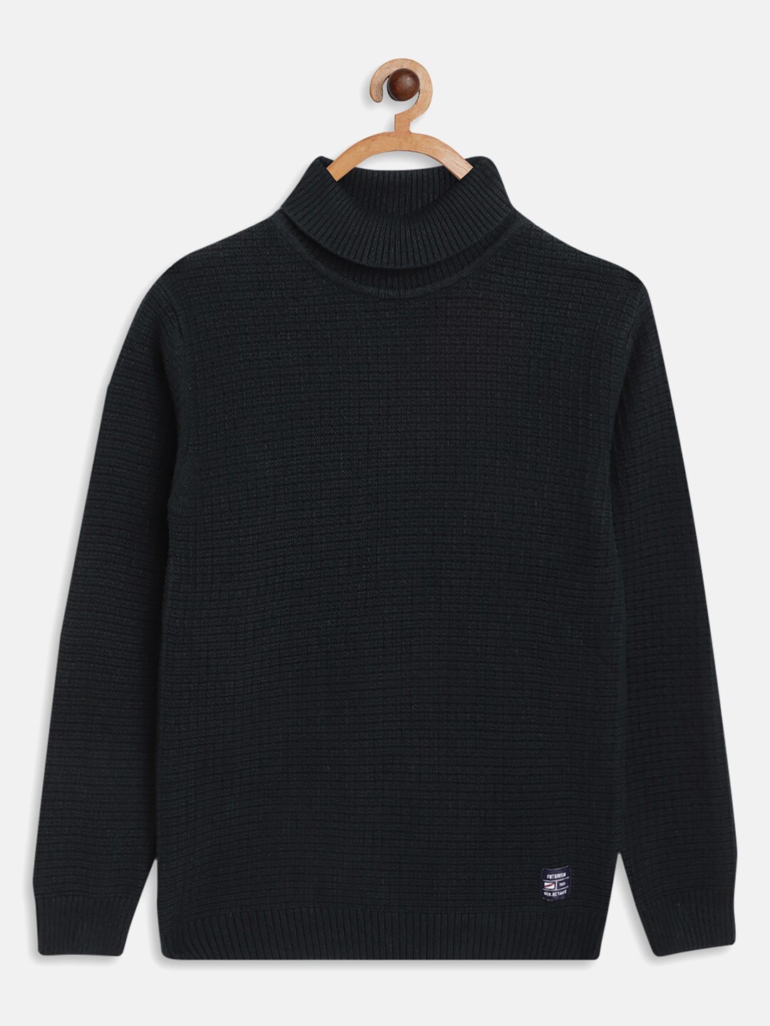 

Octave Boys Navy Blue Self Design Acrylic Pullover