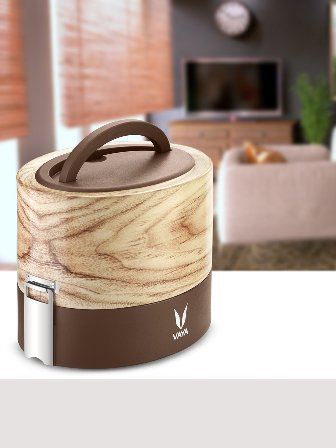 

Vaya Tyffyn Lyte Kids Brown Printed Lunch Box 600 ml