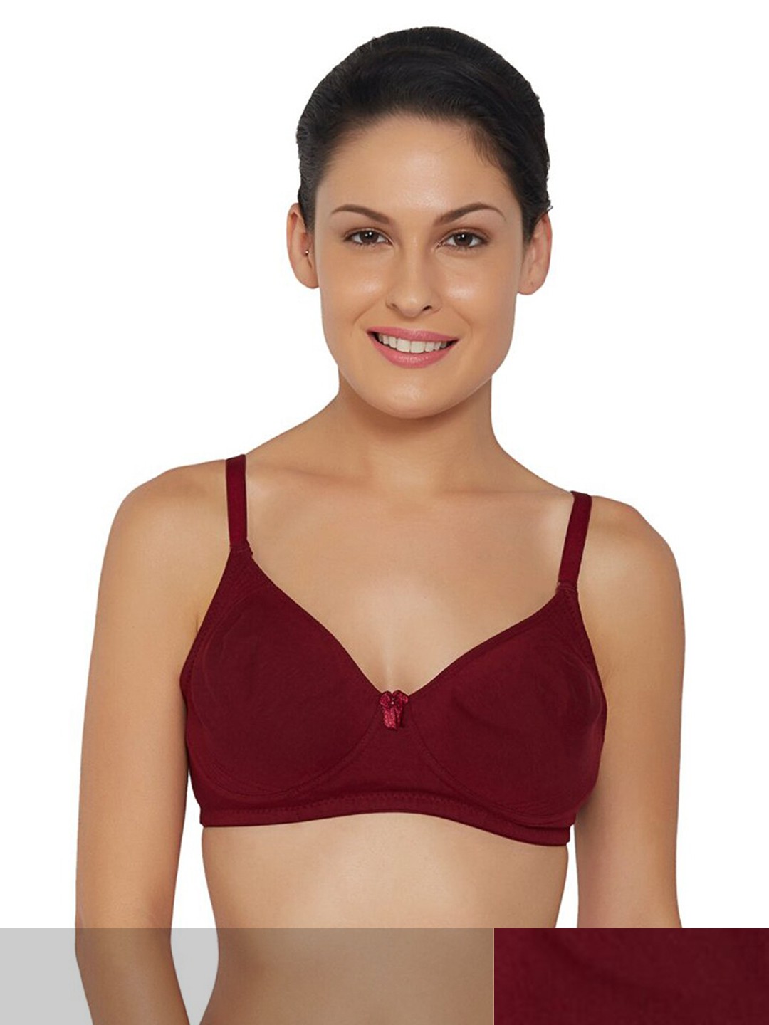 

Libertina Pack Of 2 Maroon Non Padded & Non-Wired Bra