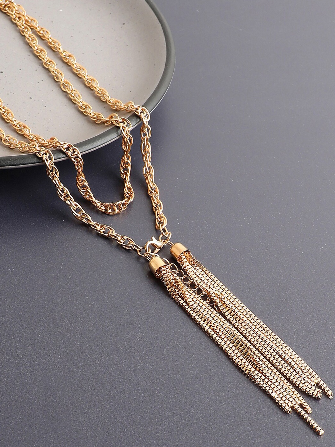 

SOHI Gold-Toned Gold-Plated Necklace