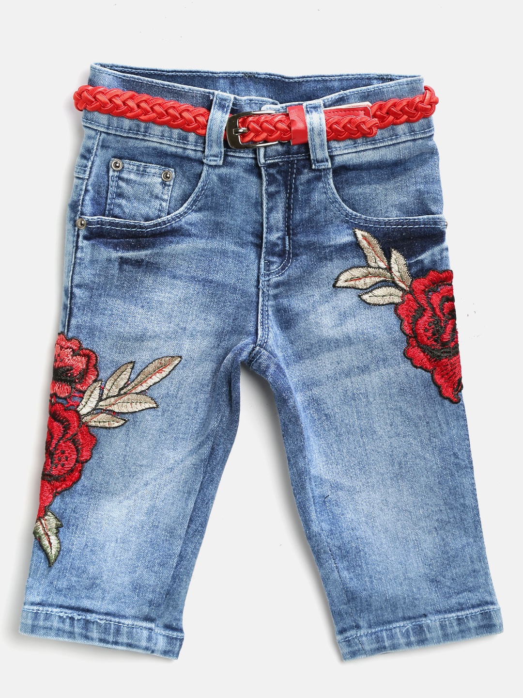 

Tiny Girl Girls Blue Solid Regular Fit Capris