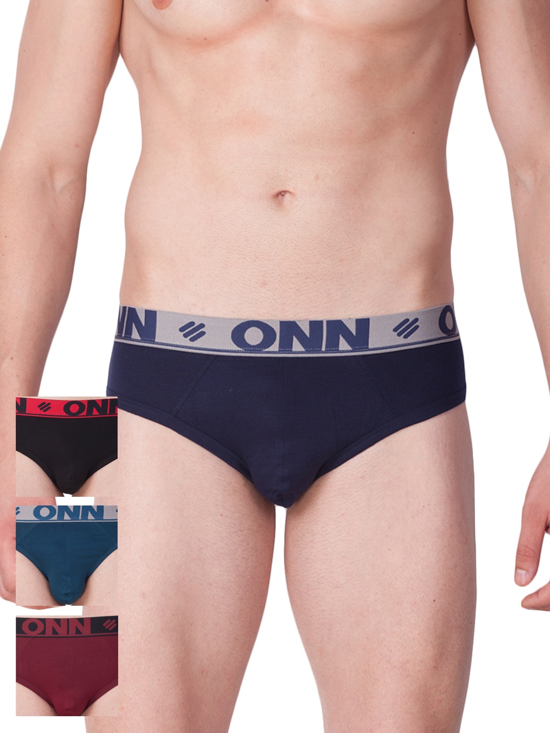 

ONN Men Pack of 4 Briefs, Black