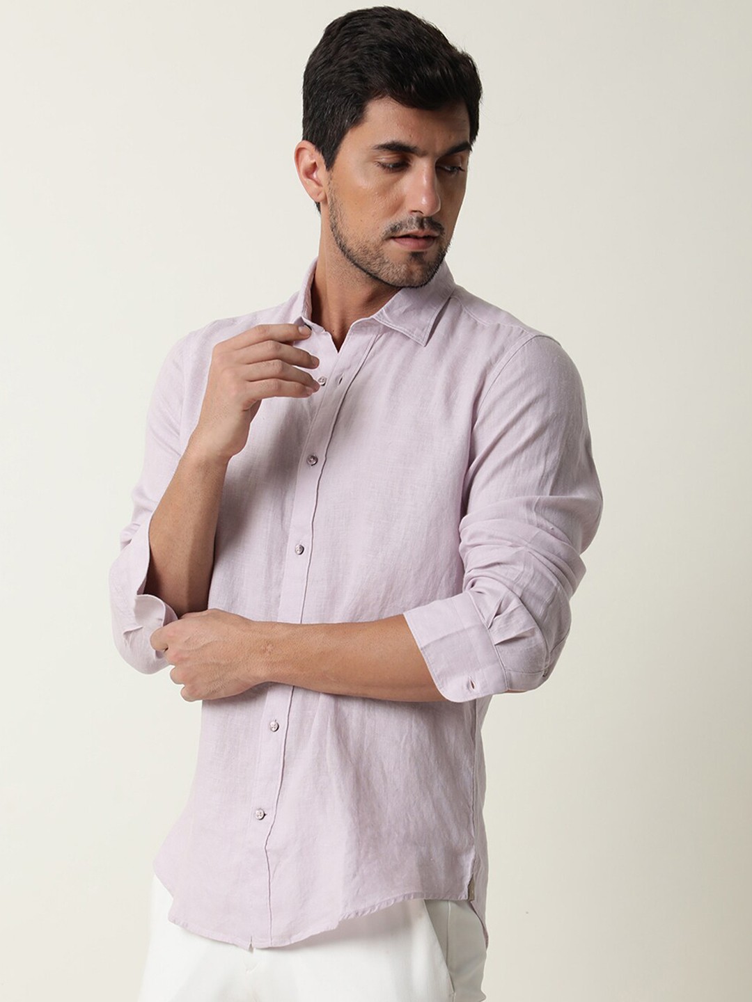 

RARE RABBIT Men Purple Slim Fit Casual Shirt