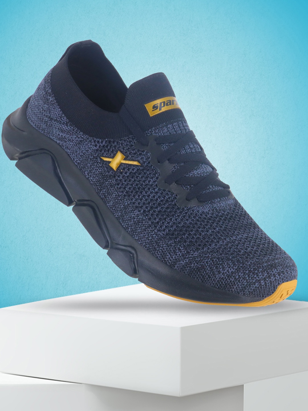 

Sparx Men Black Mesh Running Non-Marking Shoes
