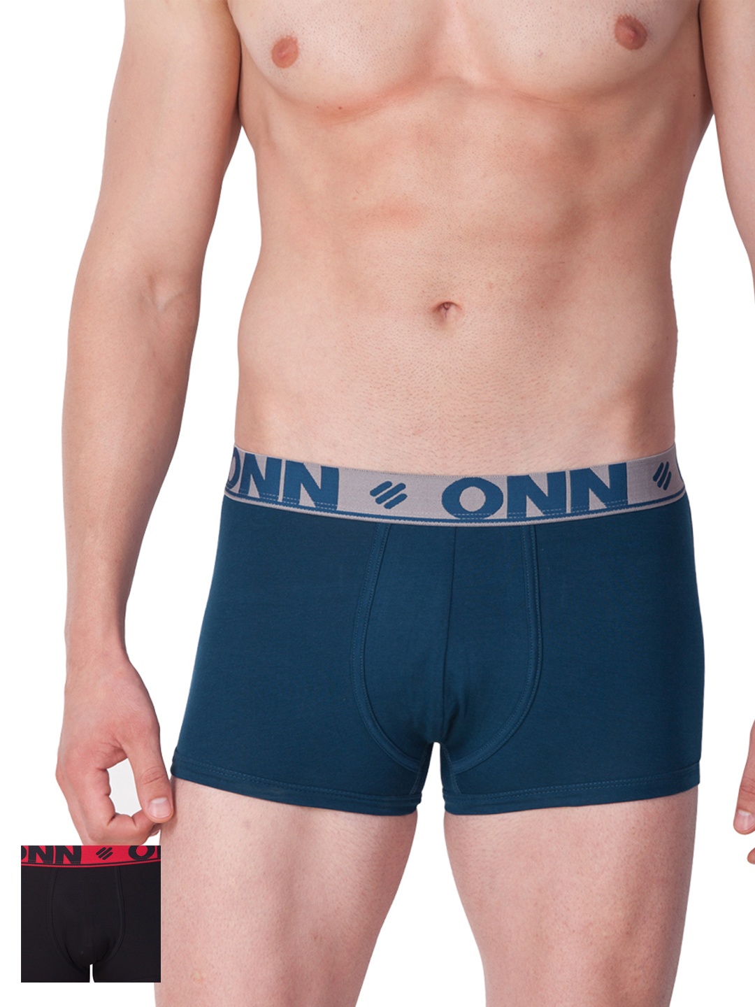 

ONN Men Pack of 2 Trunks, Black