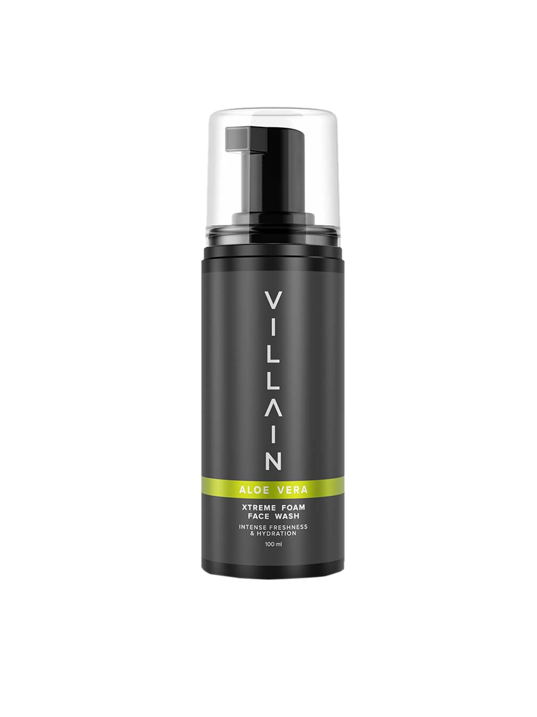 

VILLAIN Men Aloe Vera Intense Freshness & Hydration Xtreme Foam Face Wash - 100ml, Black