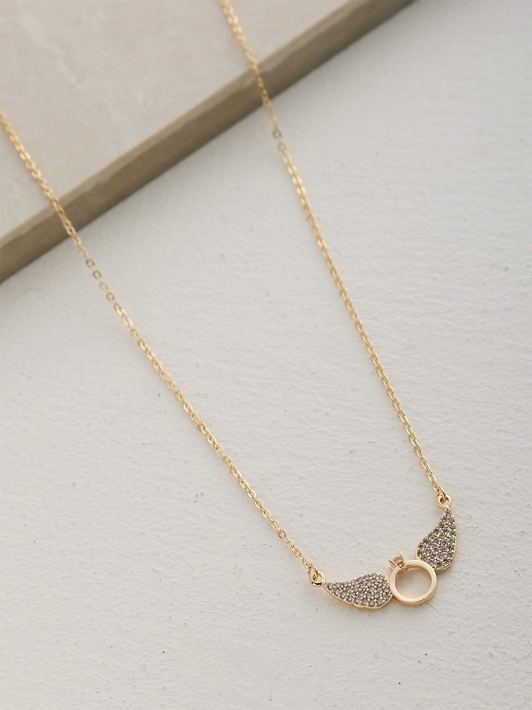 

Klissaa Gold-Plated White Brass Necklace