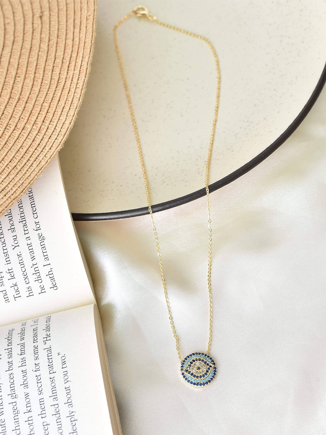 

Klissaa Gold-Plated & White Brass Necklace