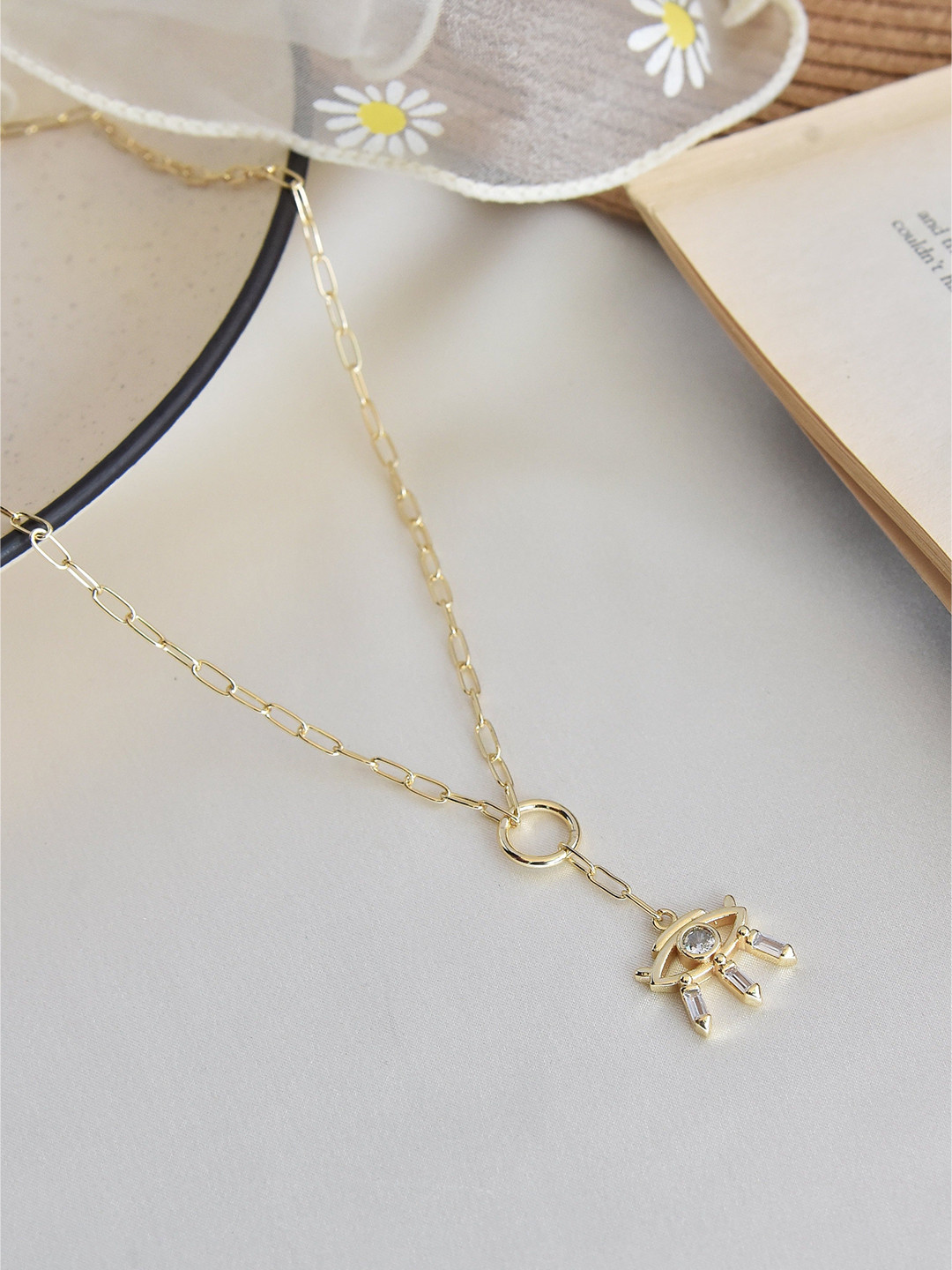 

Klissaa Gold-Plated White Brass Necklace