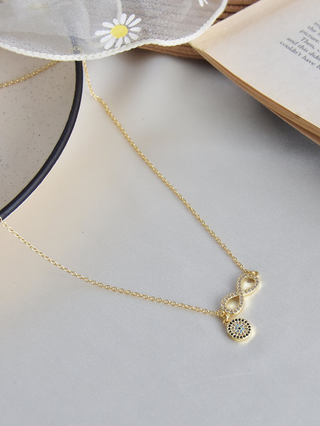 

Klissaa Gold-Plated Infinity Evil Eye Necklace