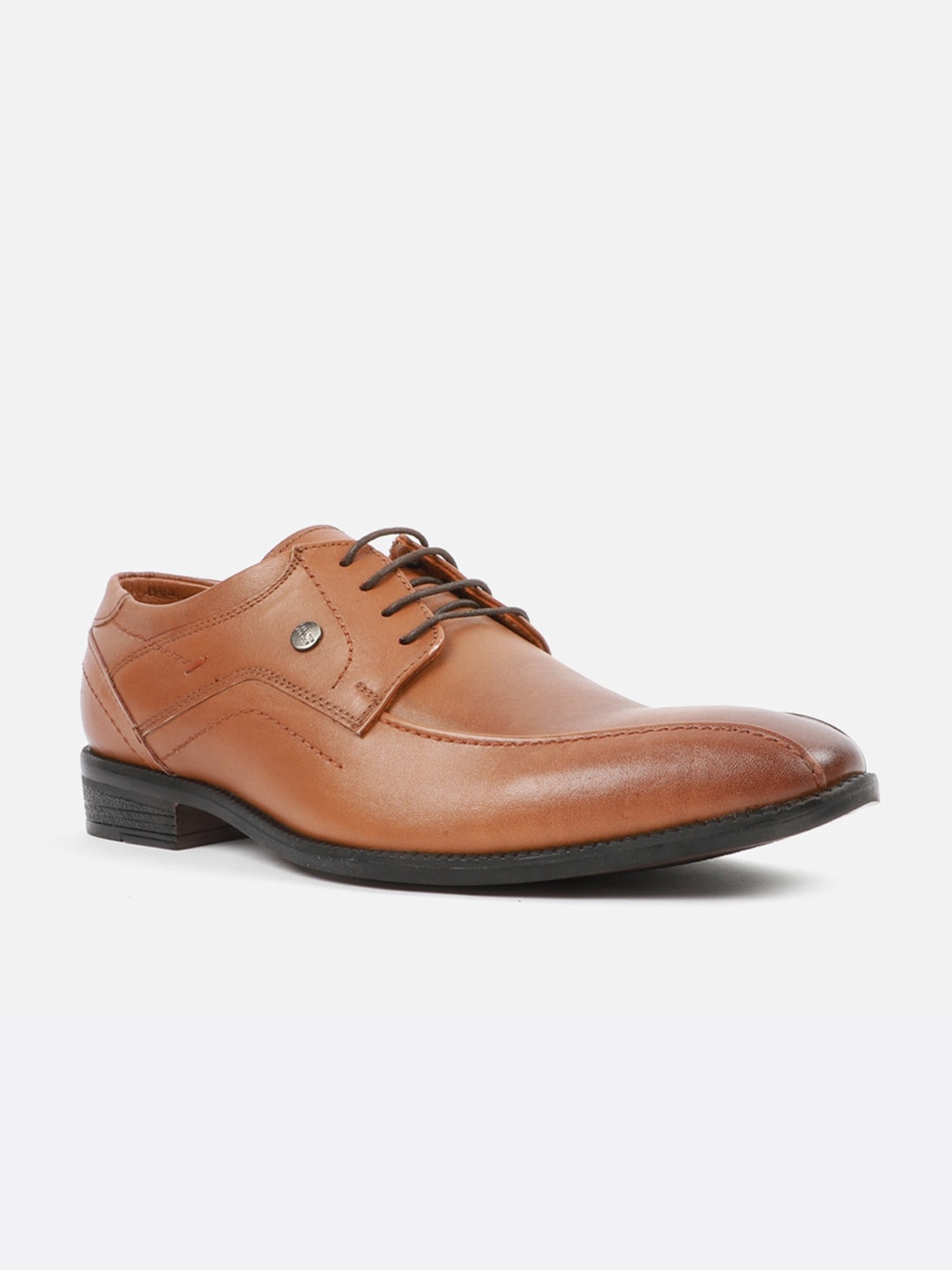 

Carlton London Men Brown Leather Formal Derbys Shoes