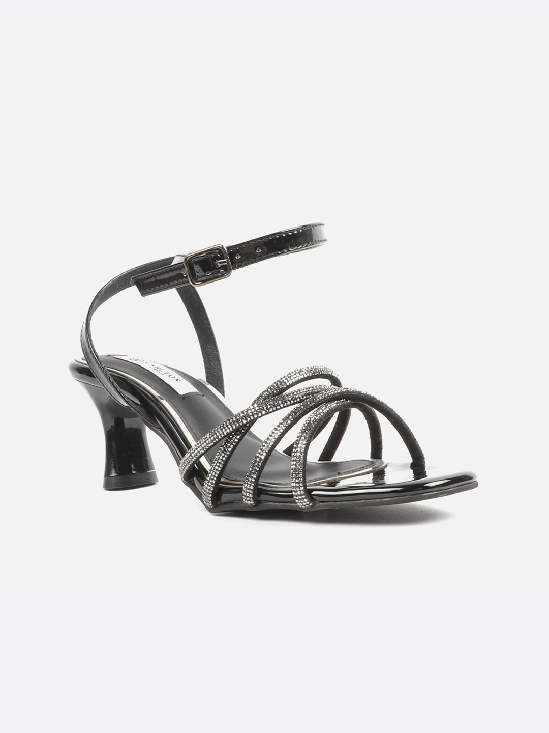 

Carlton London Women Black Kitten Sandals