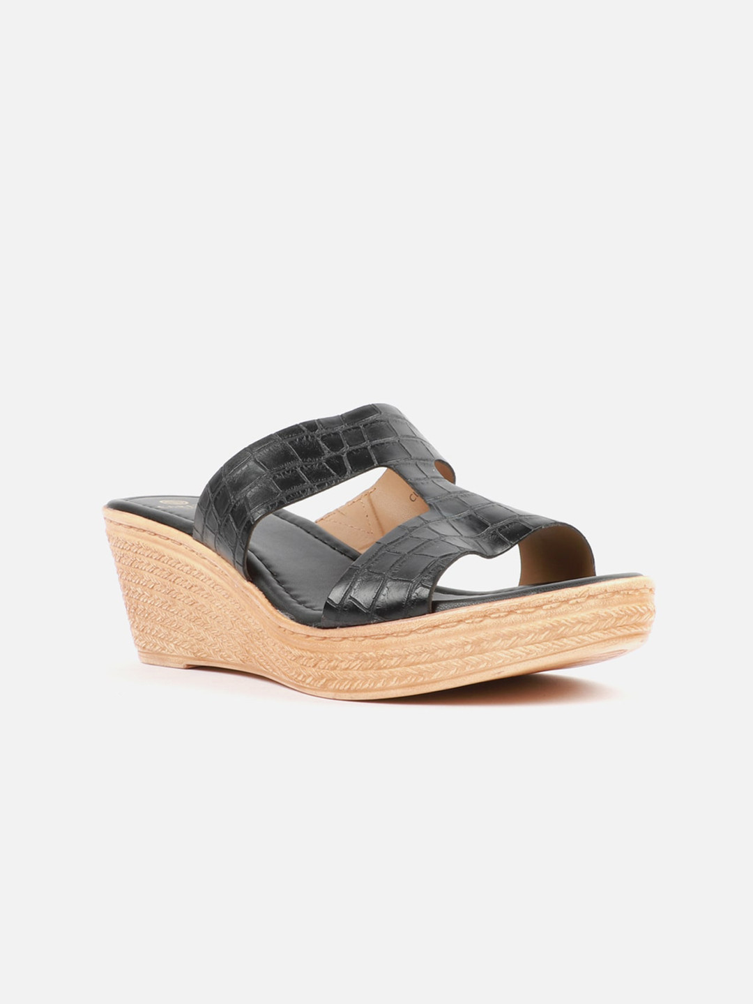 

Carlton London Women Black & Beige Wedge Sandals