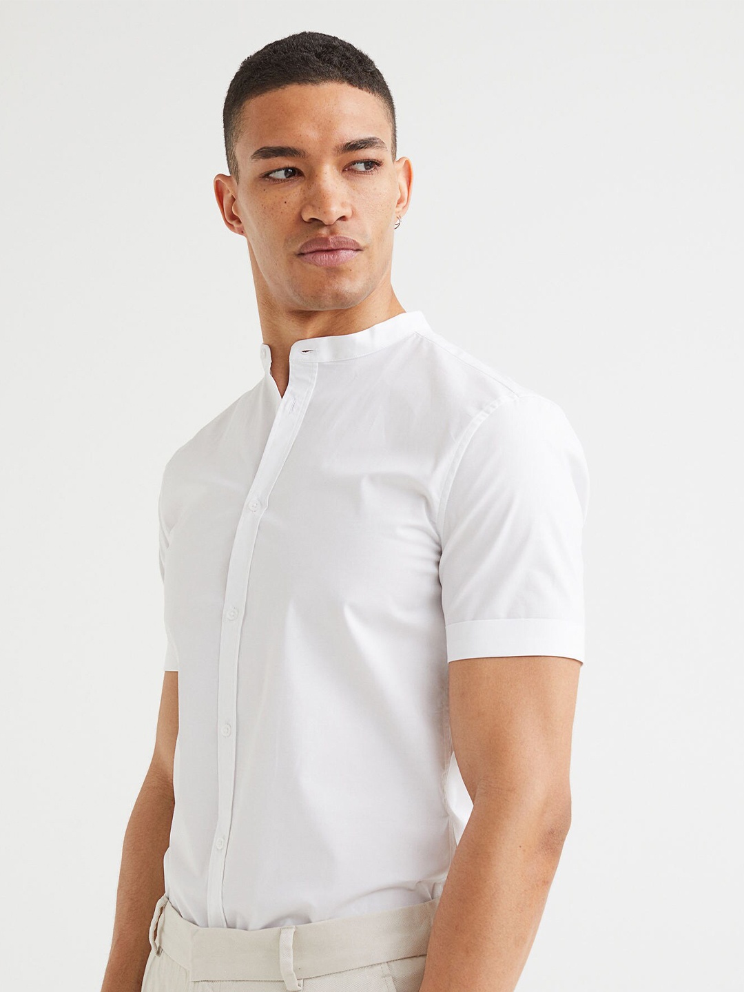 

H&M Men White Casual Shirt