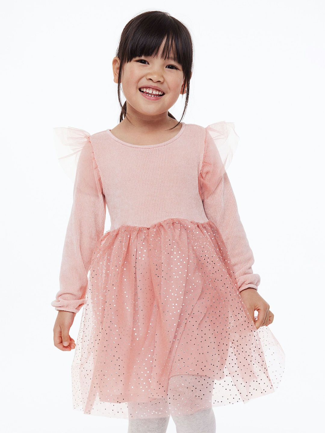 

H&M Girls Chenille & Tulle Dress, Pink