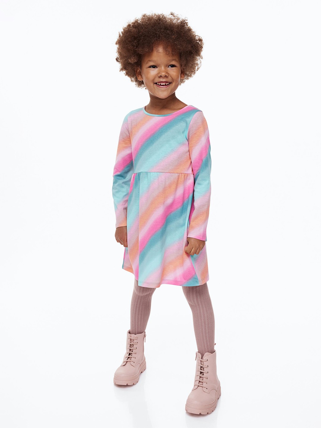 

H&M Girls Cotton Jersey Dress, Multi