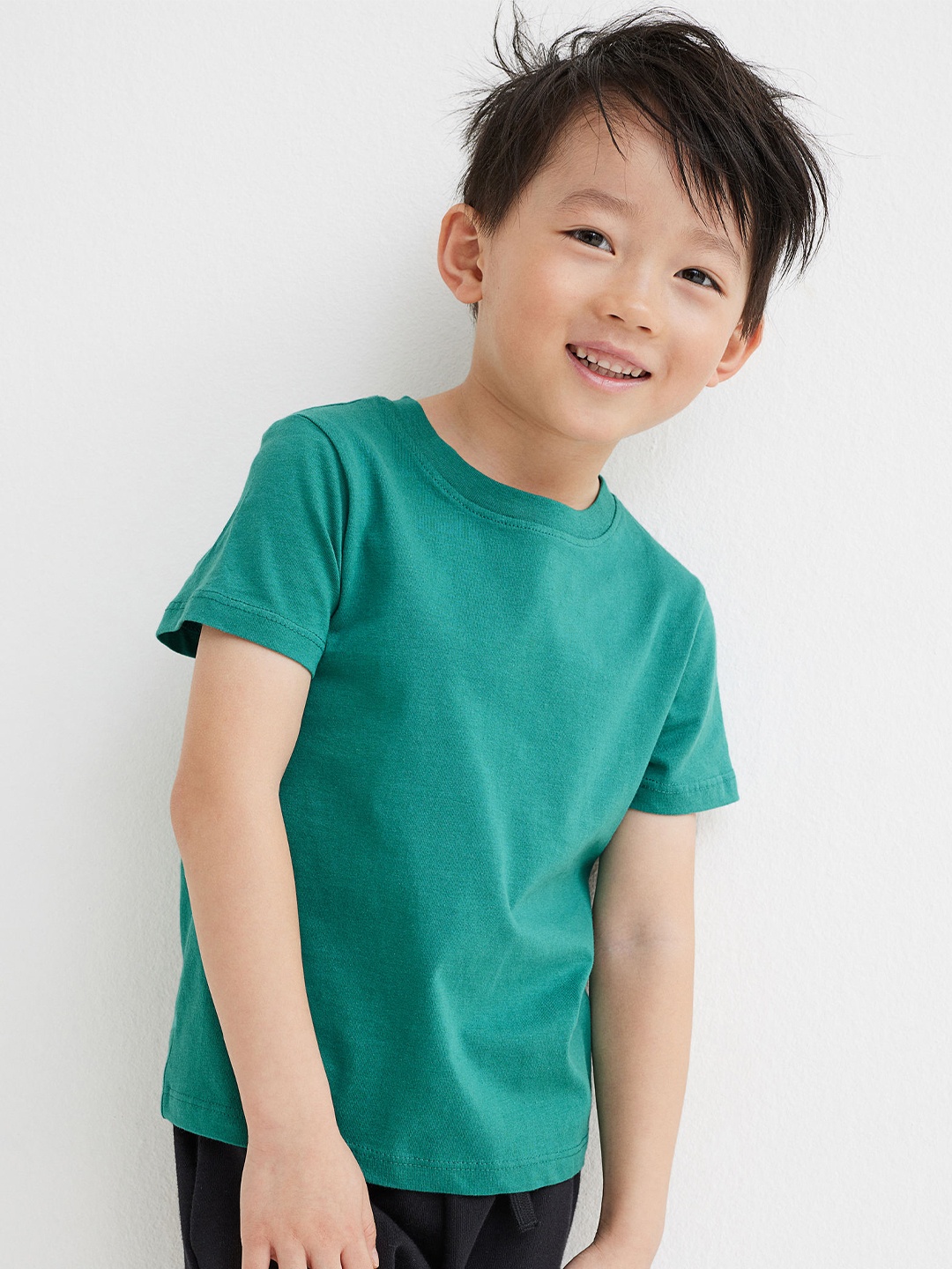 

H&M Boys Green Cotton T-shirt