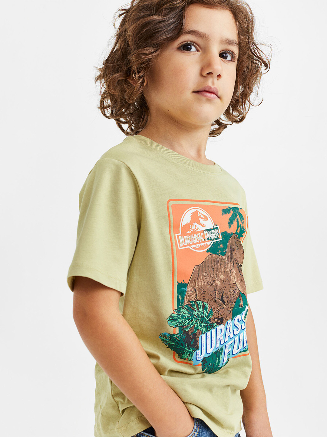 

H&M Boys Yellow Printed T-shirt