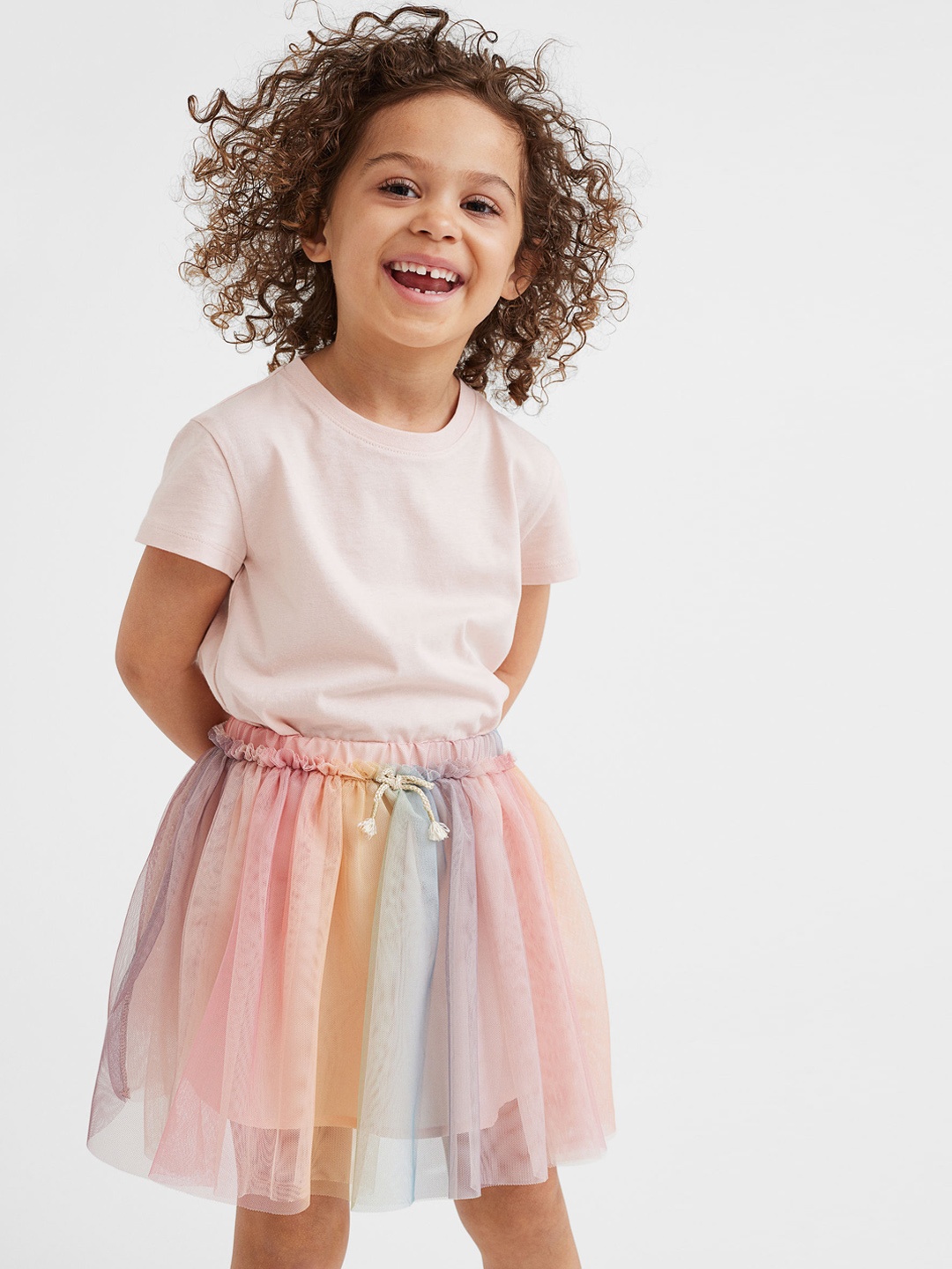 

H&M Girls Glittery Tulle Skirt, Pink