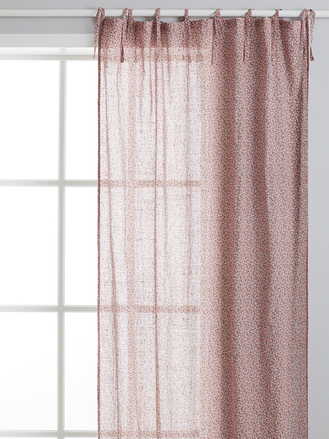 

H&M Pink & White 1-Pack Linen-Blend Curtain