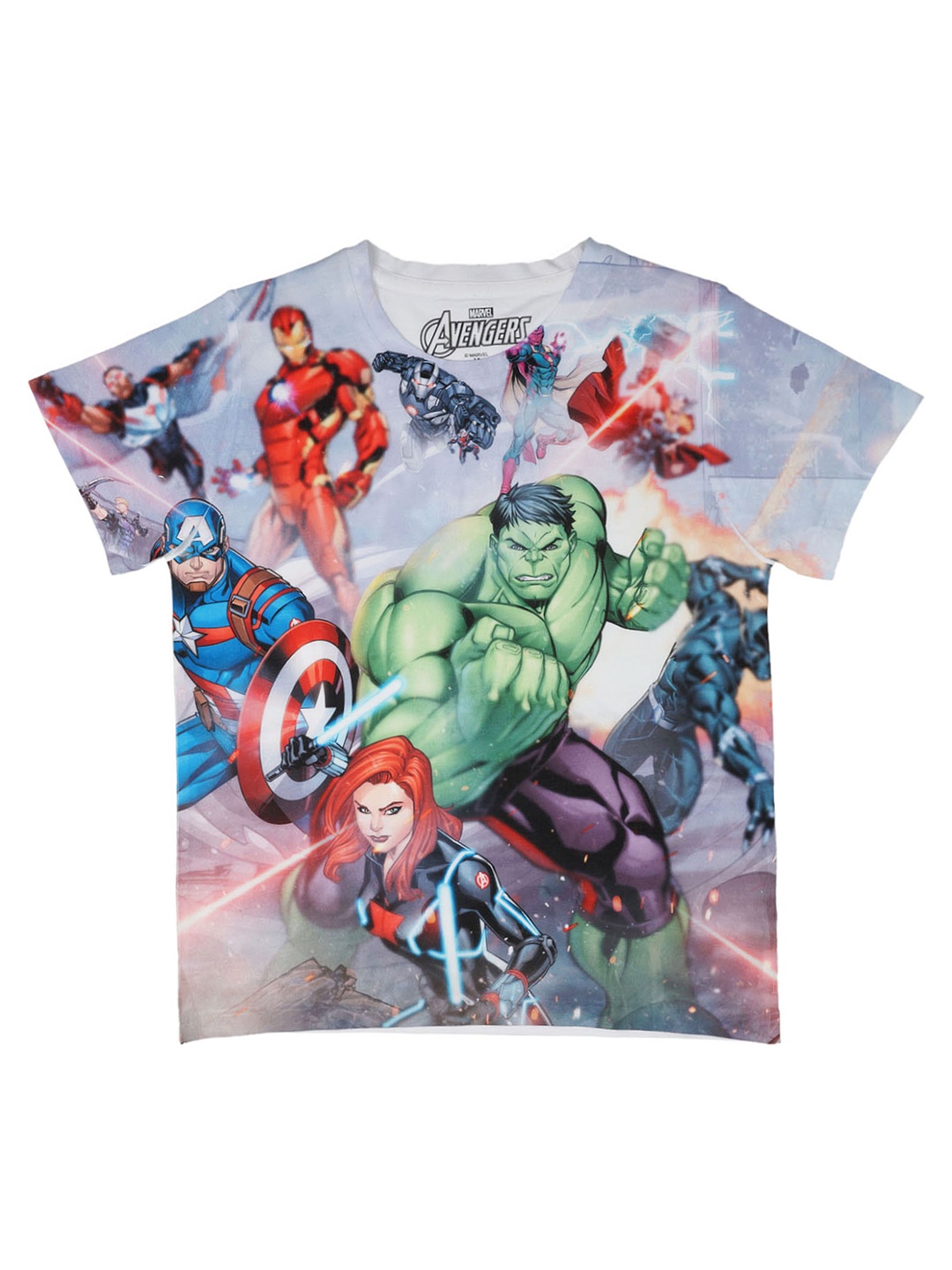 

Marvel by Wear Your Mind Boys Multicoloured Printed Round Neck T-shirt, Multi